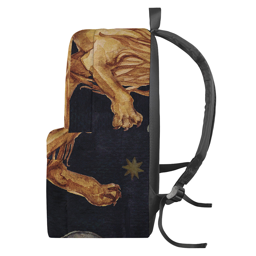 Watercolor Leo Zodiac Sign Print Backpack