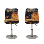 Watercolor Leo Zodiac Sign Print Bar Stool Covers