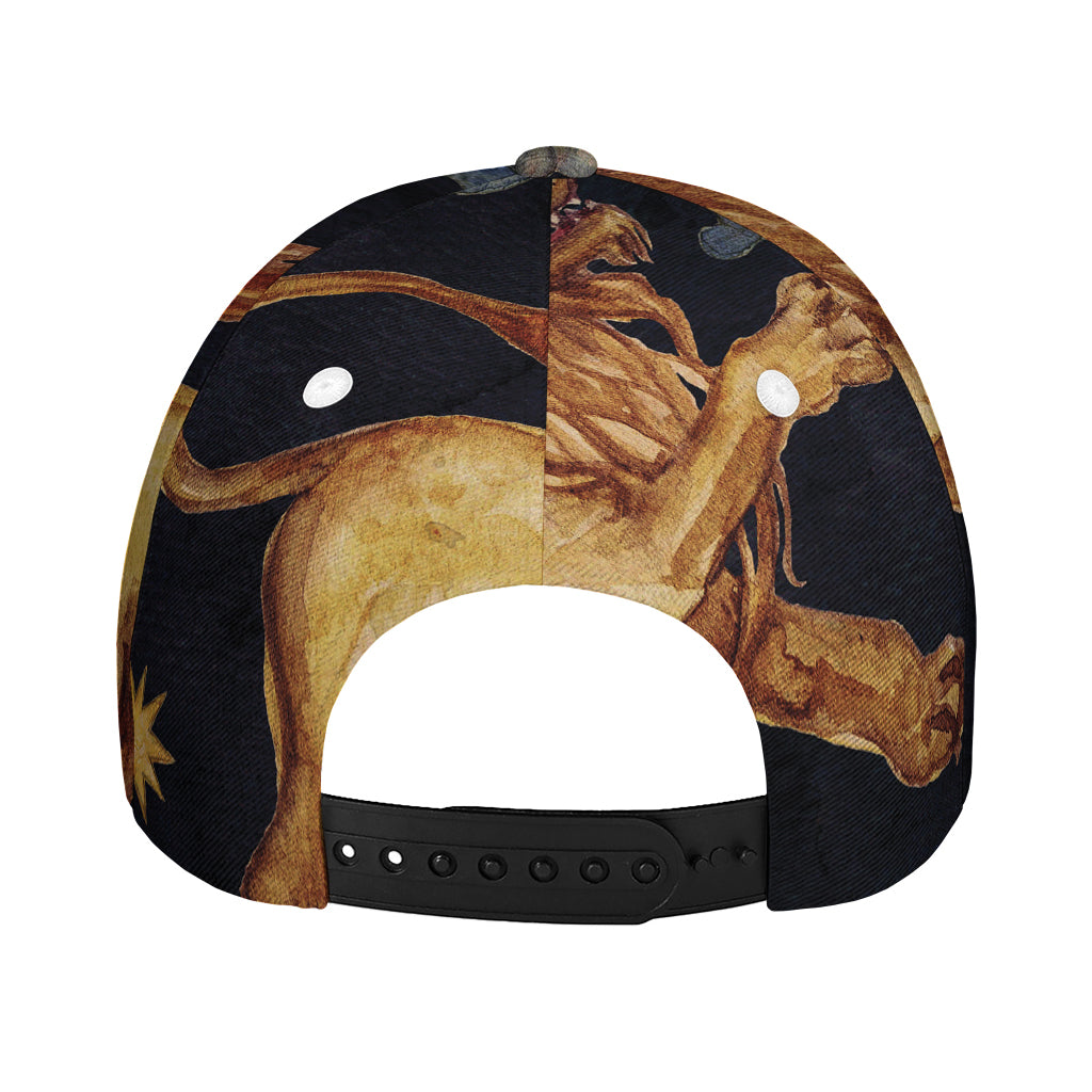 Watercolor Leo Zodiac Sign Print Baseball Cap