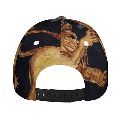 Watercolor Leo Zodiac Sign Print Baseball Cap