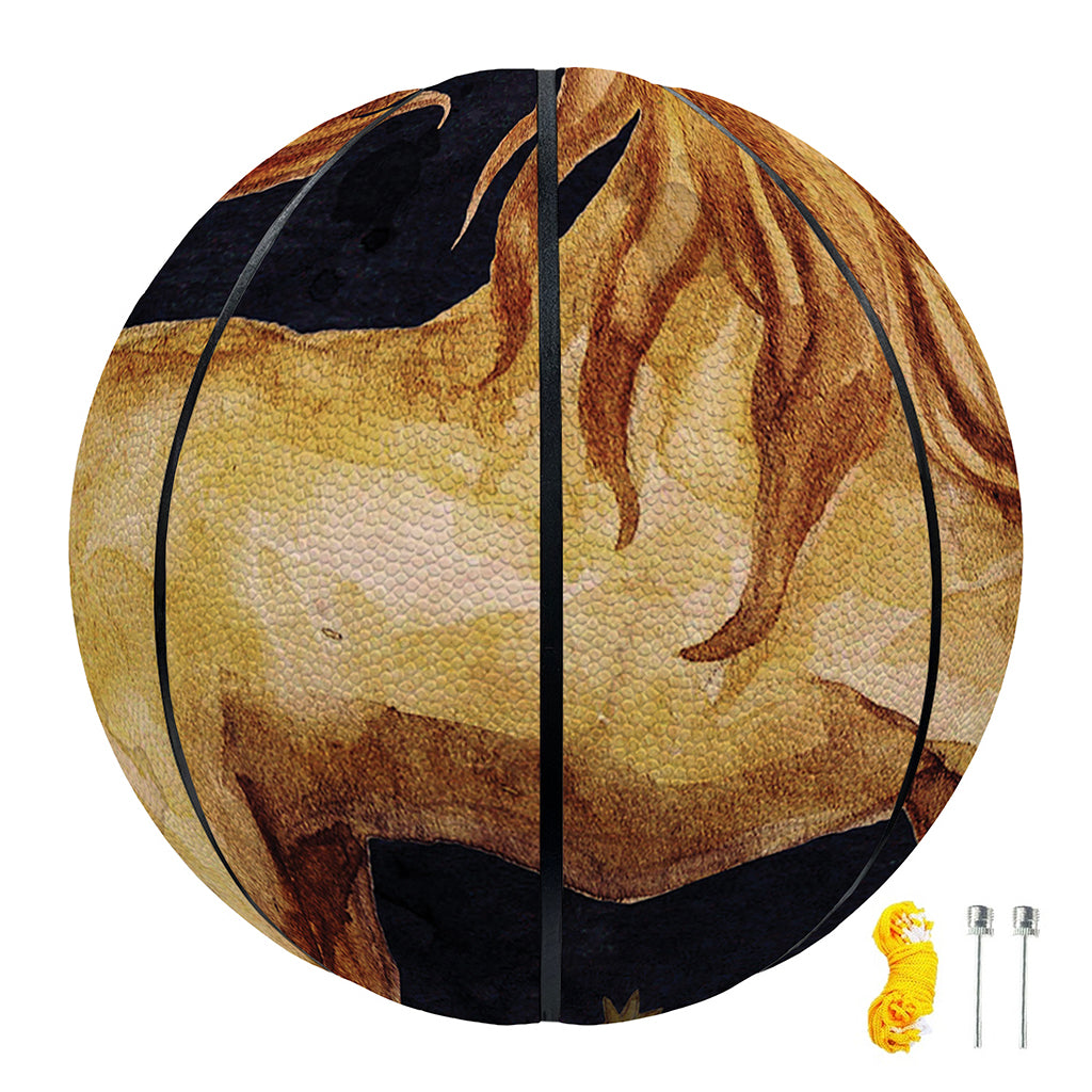 Watercolor Leo Zodiac Sign Print Basketball