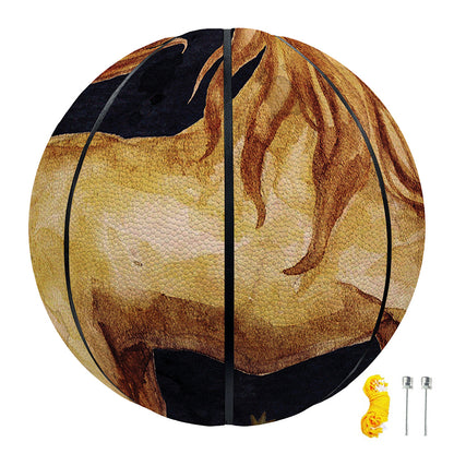 Watercolor Leo Zodiac Sign Print Basketball