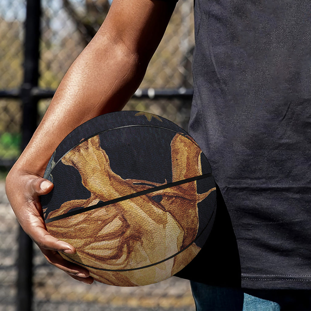 Watercolor Leo Zodiac Sign Print Basketball