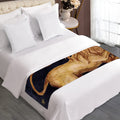 Watercolor Leo Zodiac Sign Print Bed Runner