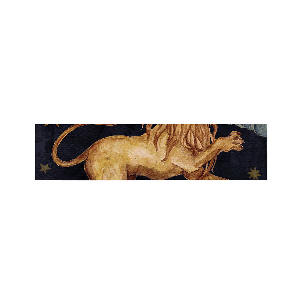Watercolor Leo Zodiac Sign Print Bed Runner