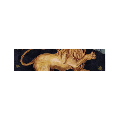Watercolor Leo Zodiac Sign Print Bed Runner