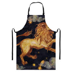 Watercolor Leo Zodiac Sign Print Bib Apron With Pocket