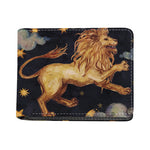 Watercolor Leo Zodiac Sign Print Bifold Wallet
