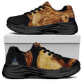 Watercolor Leo Zodiac Sign Print Black Chunky Shoes