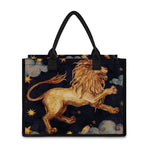 Watercolor Leo Zodiac Sign Print Canvas Tote Bag