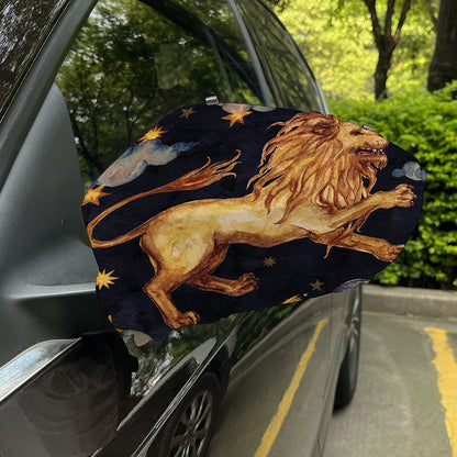 Watercolor Leo Zodiac Sign Print Car Side Mirror Covers