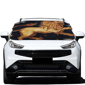 Watercolor Leo Zodiac Sign Print Car Windshield Snow Cover