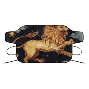 Watercolor Leo Zodiac Sign Print Car Windshield Snow Cover