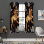 Watercolor Leo Zodiac Sign Print Curtain