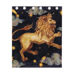 Watercolor Leo Zodiac Sign Print Curtain