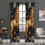 Watercolor Leo Zodiac Sign Print Curtain