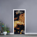 Watercolor Leo Zodiac Sign Print Door Sticker