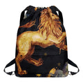 Watercolor Leo Zodiac Sign Print Drawstring Backpack