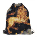 Watercolor Leo Zodiac Sign Print Drawstring Bag
