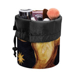 Watercolor Leo Zodiac Sign Print Drawstring Makeup Bag