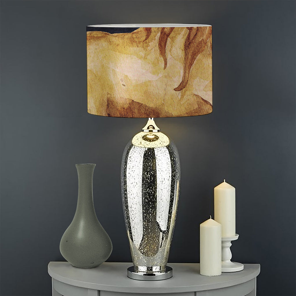 Watercolor Leo Zodiac Sign Print Drum Lamp Shade