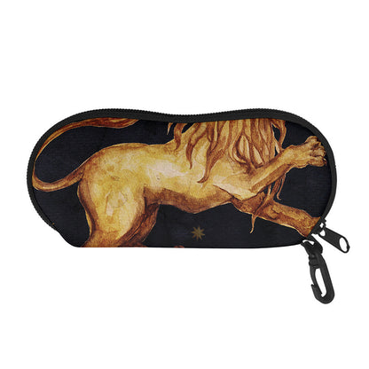 Watercolor Leo Zodiac Sign Print Glasses Case