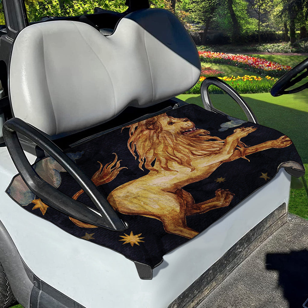 Watercolor Leo Zodiac Sign Print Golf Cart Seat Cover