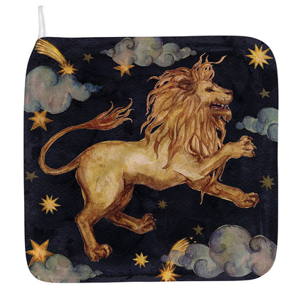 Watercolor Leo Zodiac Sign Print Hand Towel