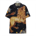 Watercolor Leo Zodiac Sign Print Hawaiian Shirt