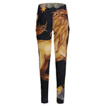 Watercolor Leo Zodiac Sign Print High-Waisted Pocket Leggings