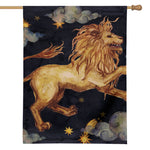 Watercolor Leo Zodiac Sign Print House Flag