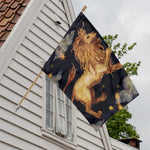 Watercolor Leo Zodiac Sign Print House Flag