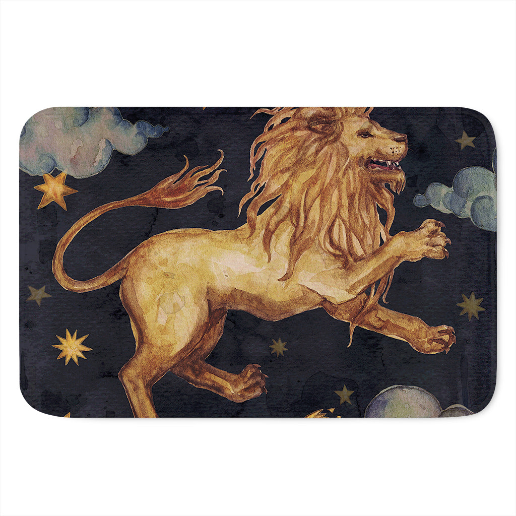 Watercolor Leo Zodiac Sign Print Indoor Door Mat