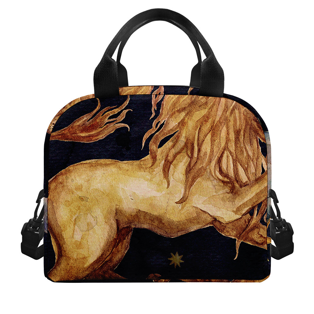 Watercolor Leo Zodiac Sign Print Insulated Lunch Bag