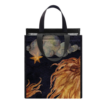 Watercolor Leo Zodiac Sign Print Insulated Lunch Tote