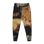 Watercolor Leo Zodiac Sign Print Jogger Pants