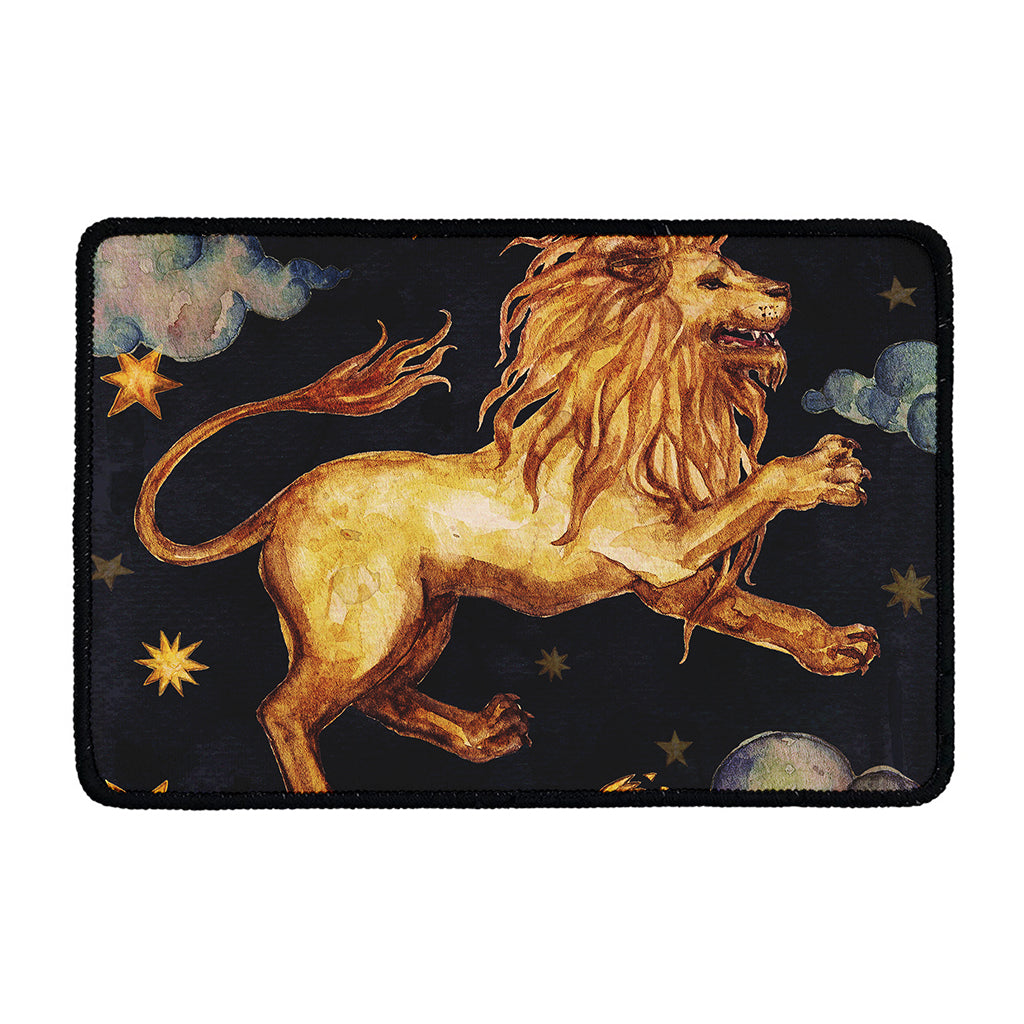 Watercolor Leo Zodiac Sign Print Kitchen Mat