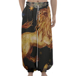 Watercolor Leo Zodiac Sign Print Lantern Pants