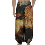Watercolor Leo Zodiac Sign Print Lantern Pants