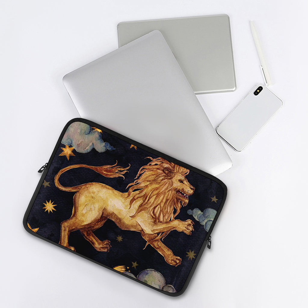 Watercolor Leo Zodiac Sign Print Laptop Sleeve