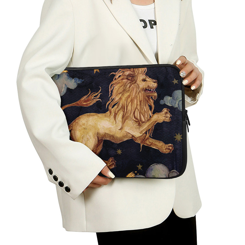 Watercolor Leo Zodiac Sign Print Laptop Sleeve