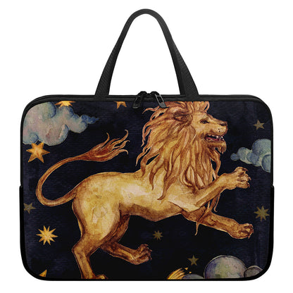 Watercolor Leo Zodiac Sign Print Laptop Sleeve With Handle