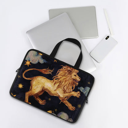 Watercolor Leo Zodiac Sign Print Laptop Sleeve With Handle