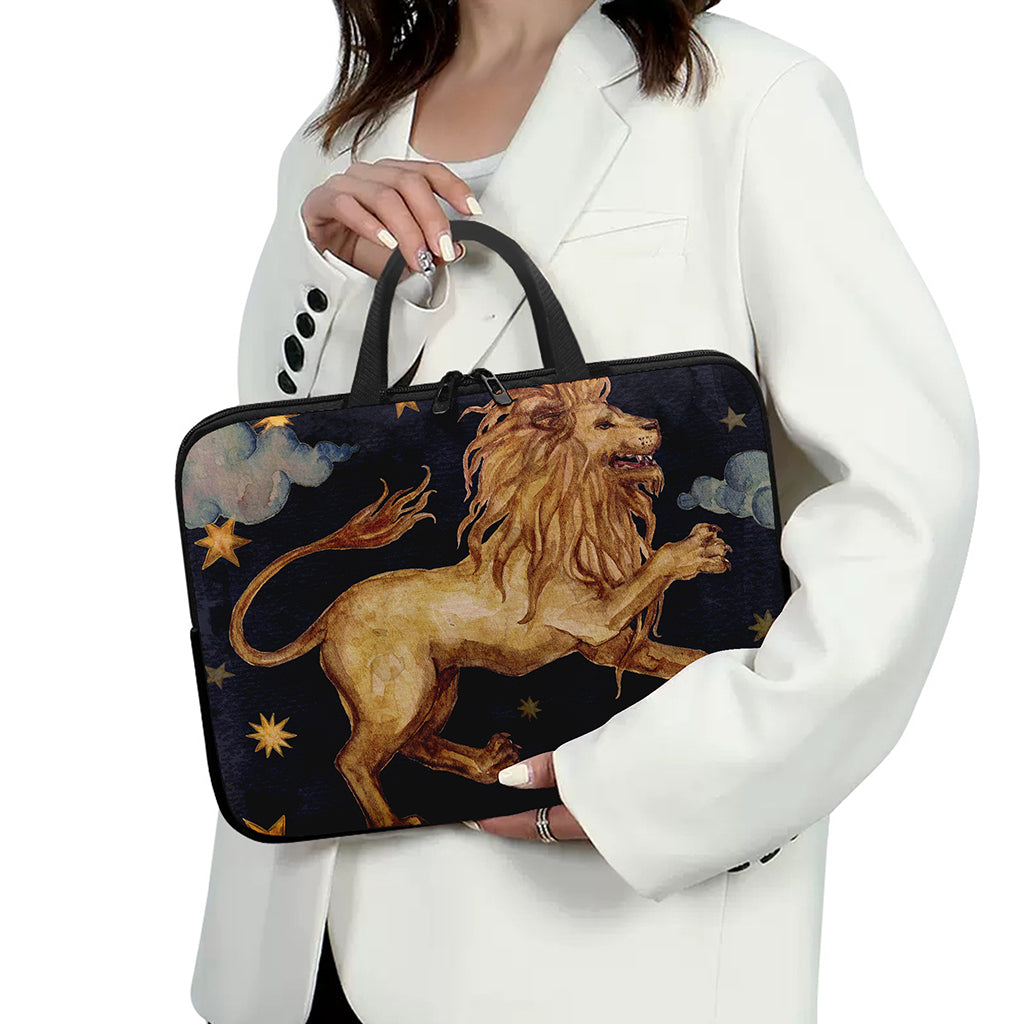 Watercolor Leo Zodiac Sign Print Laptop Sleeve With Handle