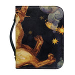 Watercolor Leo Zodiac Sign Print Leather Bible Cover