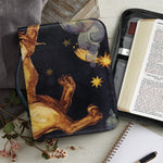 Watercolor Leo Zodiac Sign Print Leather Bible Cover