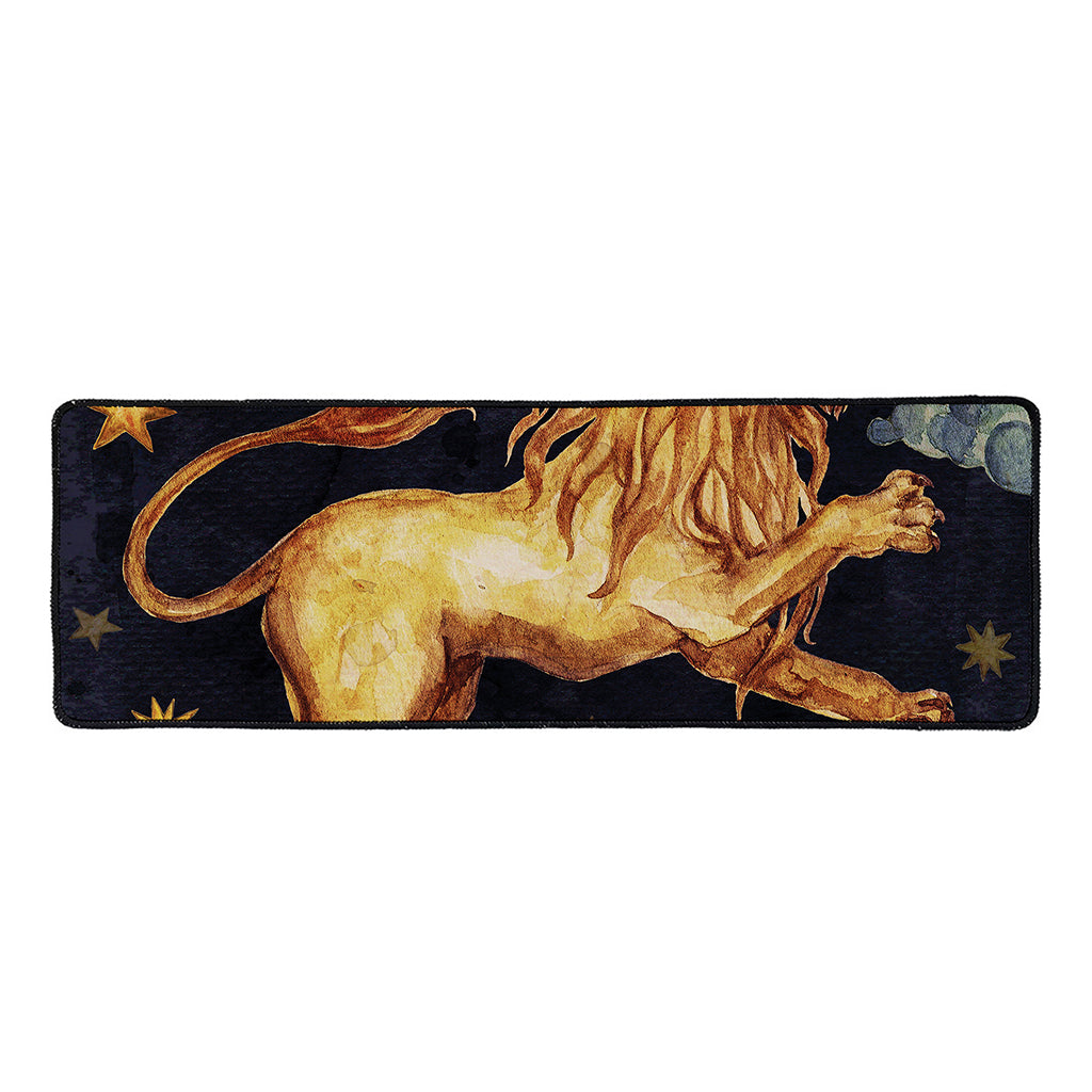 Watercolor Leo Zodiac Sign Print Long Kitchen Mat
