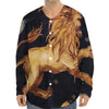 Watercolor Leo Zodiac Sign Print Long Sleeve Baseball Jersey