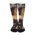 Watercolor Leo Zodiac Sign Print Long Socks