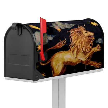 Watercolor Leo Zodiac Sign Print Mailbox Cover